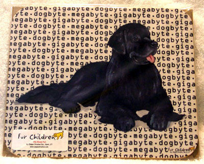 Fur Children Megabyte, Gigabyte, Dog Byte Mouse Pad - Newfoundland (MPMGDB97)
