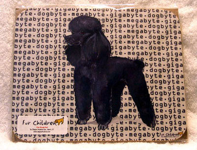 Fur Children Megabyte, Gigabyte, Dog Byte Mouse Pad - Poodle (Black) (MPMGDB108)