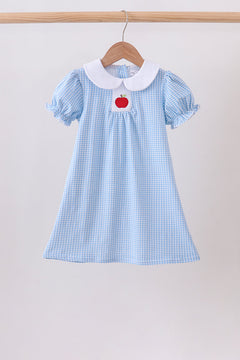 Blue Apple Smocked Dress