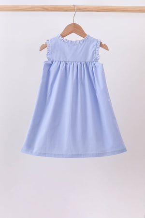 Blue Sailboat Embroidered Dress