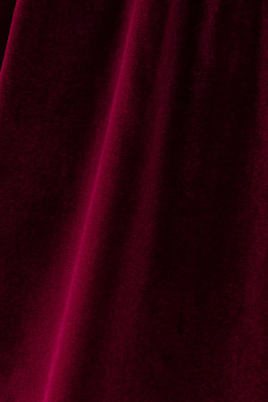 Maroon velvet ruffle dress