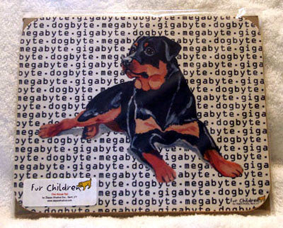Fur Children Megabyte, Gigabyte, Dog Byte Mouse Pad - Rottweiler (ZE-MPMGDB116)
