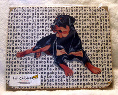 Fur Children Megabyte, Gigabyte, Dog Byte Mouse Pad - Rottweiler (ZE-MPMGDB116)