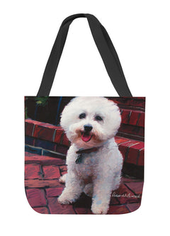 Paws & Whiskers 18in Tote Bag - Glam Dog Bichon Frise (SOGDBC)