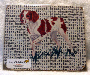 Fur Children Megabyte, Gigabyte, Dog Byte Mouse Pad - Brittany Spaniel (MPMGDB30)