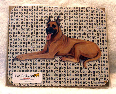 Fur Children Megabyte, Gigabyte, Dog Byte Mouse Pad - Great Dane (ZE-MPMGDB68)