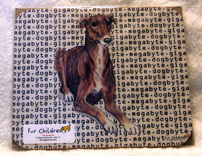 Fur Children Megabyte, Gigabyte, Dog Byte Mouse Pad - Greyhound (MPMGDB72)