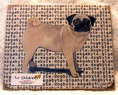 Fur Children Megabyte, Gigabyte, Dog Byte Mouse Pad - Pug (Fawn) (MPMGDB112)