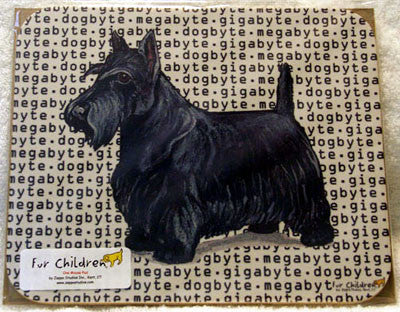 Fur Children Megabyte, Gigabyte, Dog Byte Mouse Pad - Scottish Terrier (MPMGDB122)