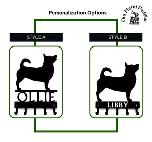Lancashire Heeler Dog Key Holder and Leash Hanger Personalized Options -  5 Hooks