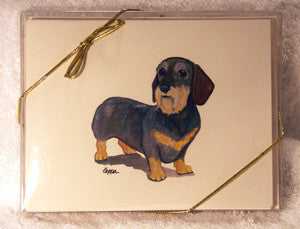 Fur Children Blank Note Cards - Wirehaired Dachshund (NC040551)