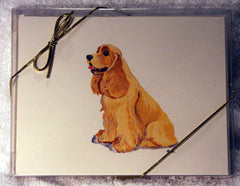 Fur Children Blank Note Cards - American Cocker (Buff) (NC040506)
