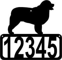 Newfoundland Dog House Address Sign