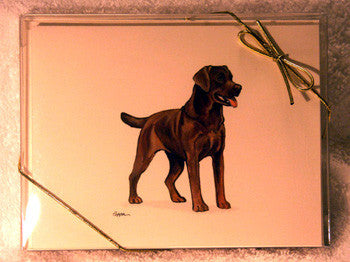 Fur Children Blank Note Cards - Labrador Retriever (Chocolate) (NC040586)