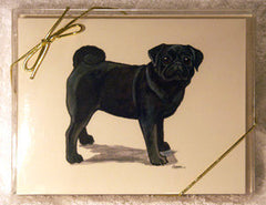 Fur Children Blank Note Cards - Pug (Black) (NC0405111)