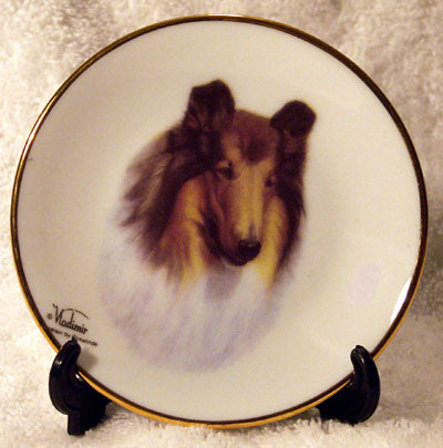 Classic Collection 4in Color Mini Porcelain Plate-Collie