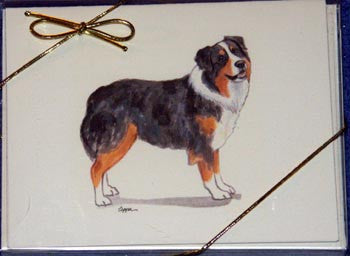 Fur Children Blank Note Cards - Australian Shepherd (NC040510)