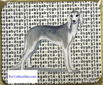 Fur Children Megabyte, Gigabyte, Dog Byte Mouse Pad - Saluki (MPMGDB118)