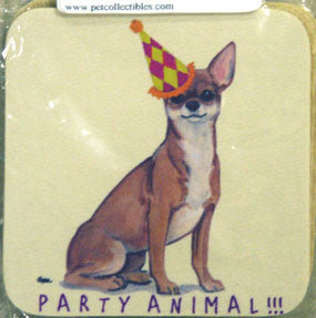 Fur Children Party Animal Coasters - Chihuahua (PC040440)