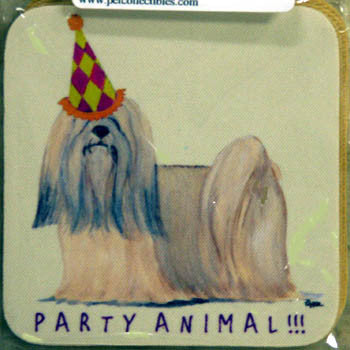 Fur Children Party Animal Coasters - Lhasa Apso (PC040491)