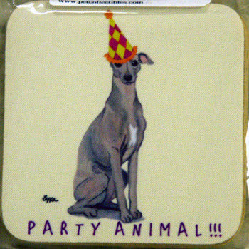 Fur Children Party Animal Coasters - Italian Greyhound (PC040478)