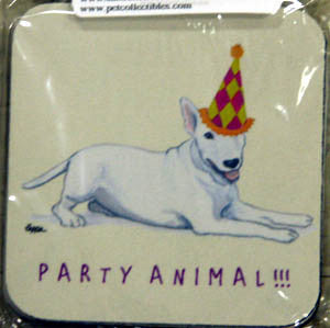 Fur Children Party Animal Coasters - Bull Terrier (PC040434)