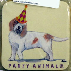 Fur Children Party Animal Coasters - Petit Basset Grifon Vendeen (PBGV) (PC0404105)