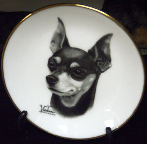 Mini Best In Show 4in Porcelain Plate - Minature Pincher