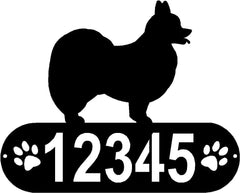 Papillon Dog PAWS House Address Sign or Name Plaque