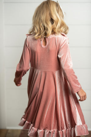 Pink Velvet Dress