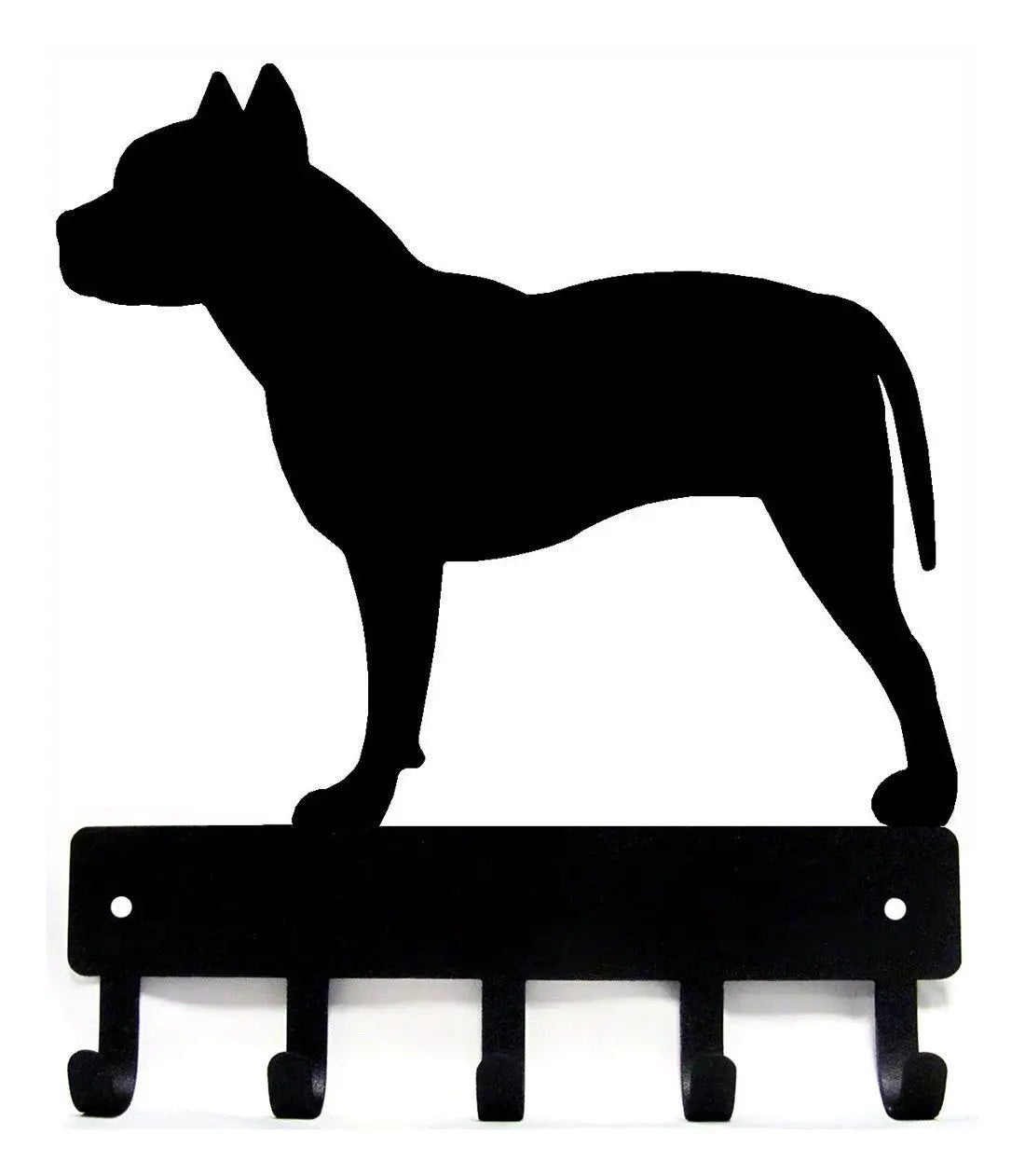 Pit Bull Terrier Dog Key Holder & Leash Hanger