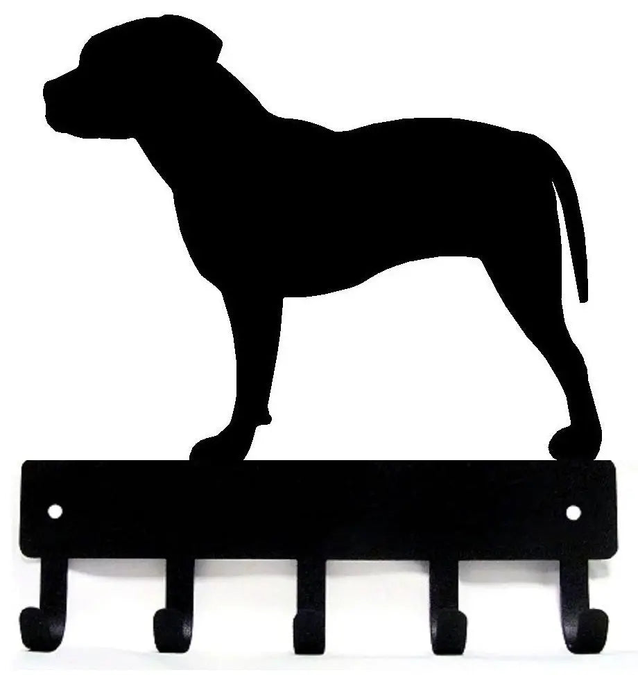 Pit Bull Terrier Dog Key Holder & Leash Hanger