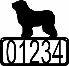 Polish Lowland Sheepdog Dog House Address Sign