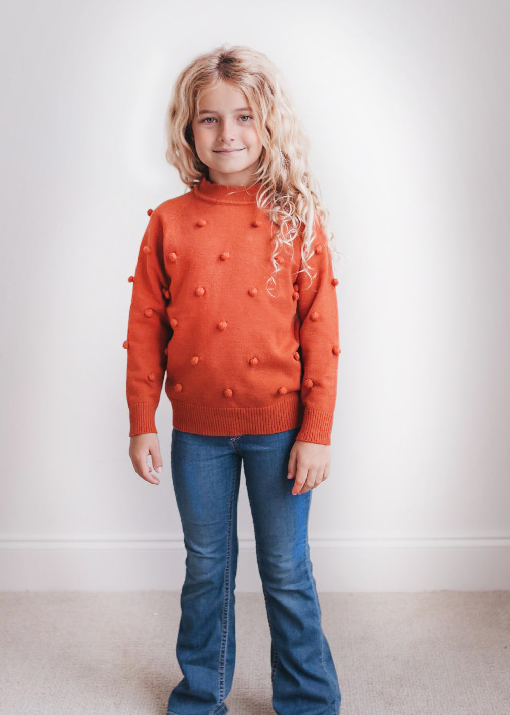 Rust Pom Sweater