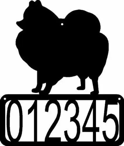 Pomeranian Dog House Address Sign