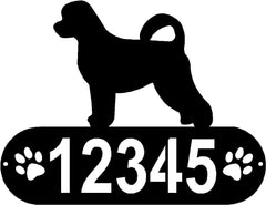 Portuguese Water Dog Dog PAWS House Address Sign or Name Plaque