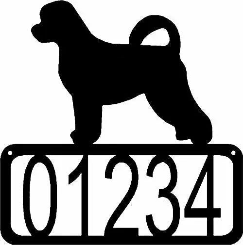 Portuguese Water Dog House Address Sign