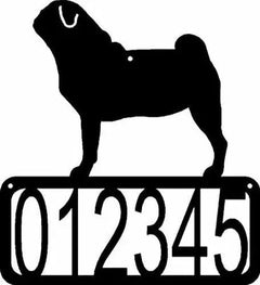 Pug Dog House Address Sign