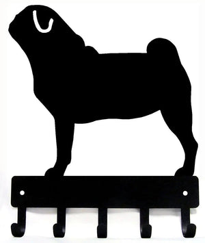 Pug Dog Key Rack/ Leash Hanger