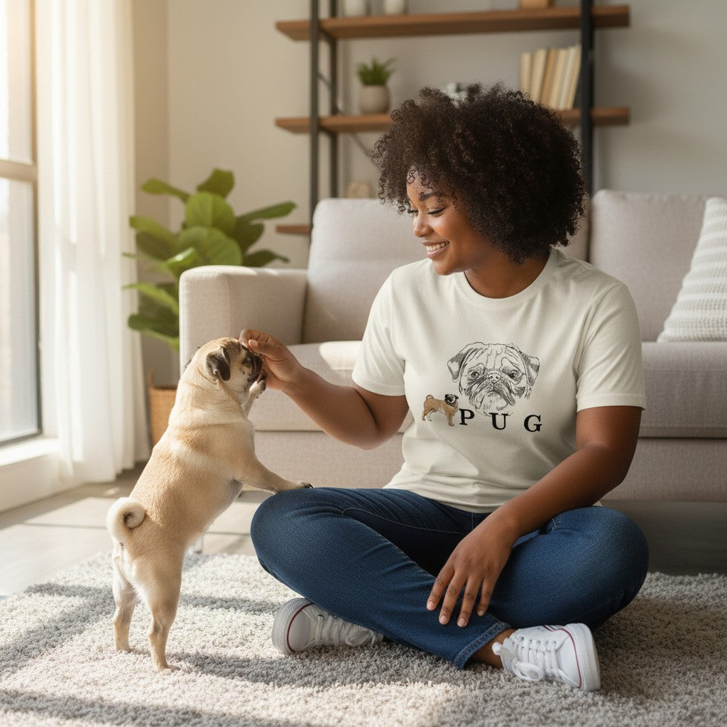 Gr8 Dogs Brand Pug Adult T-Shirt