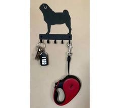 Pug Dog Key Rack/ Leash Hanger
