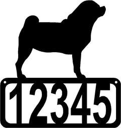 Puggle Dog House Address Sign
