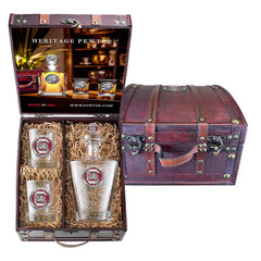 University of South Carolina Royal Decanter with 3D Top and 2 Glasses w/ Chest Box