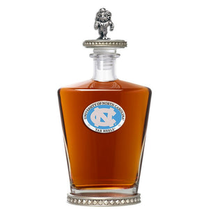 University of North Carolina Royal Decanter w/ 3D Top-Diamond Accents