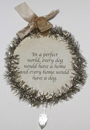 Rudolph & Me Dog Christmas Ornament - Basset Hound (GW12) - Back
