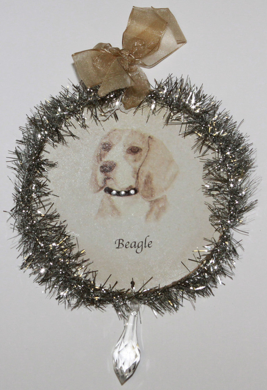 Rudolph & Me Dog Christmas Ornament - Beagle (GW13) - Front