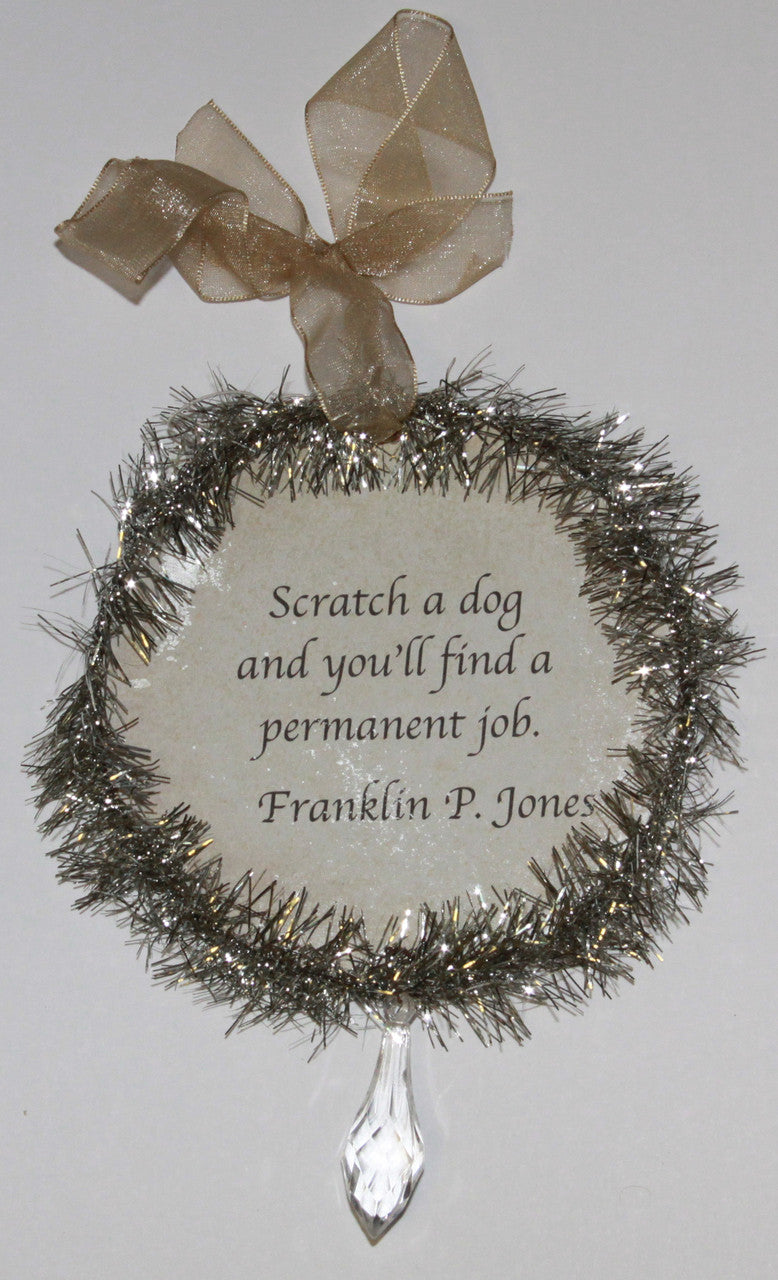 Rudolph & Me Dog Christmas Ornament - Boston Terrier (GW15) - Back