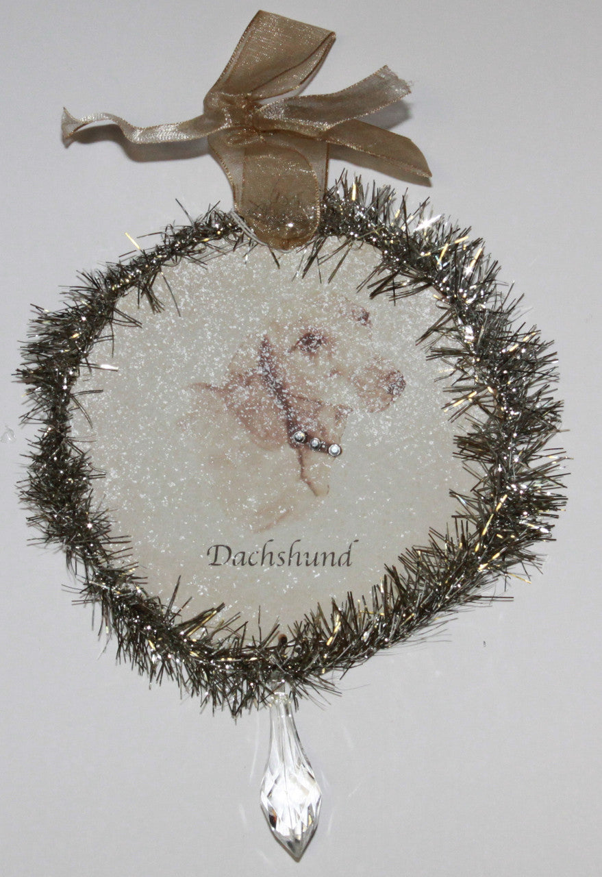 Rudolph & Me Dog Christmas Ornament - Dachshund (GW23) - Front