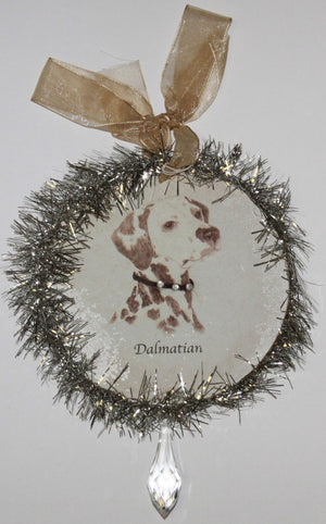 Rudolph & Me Dog Christmas Ornament - Dalmatian (GW24) - Front