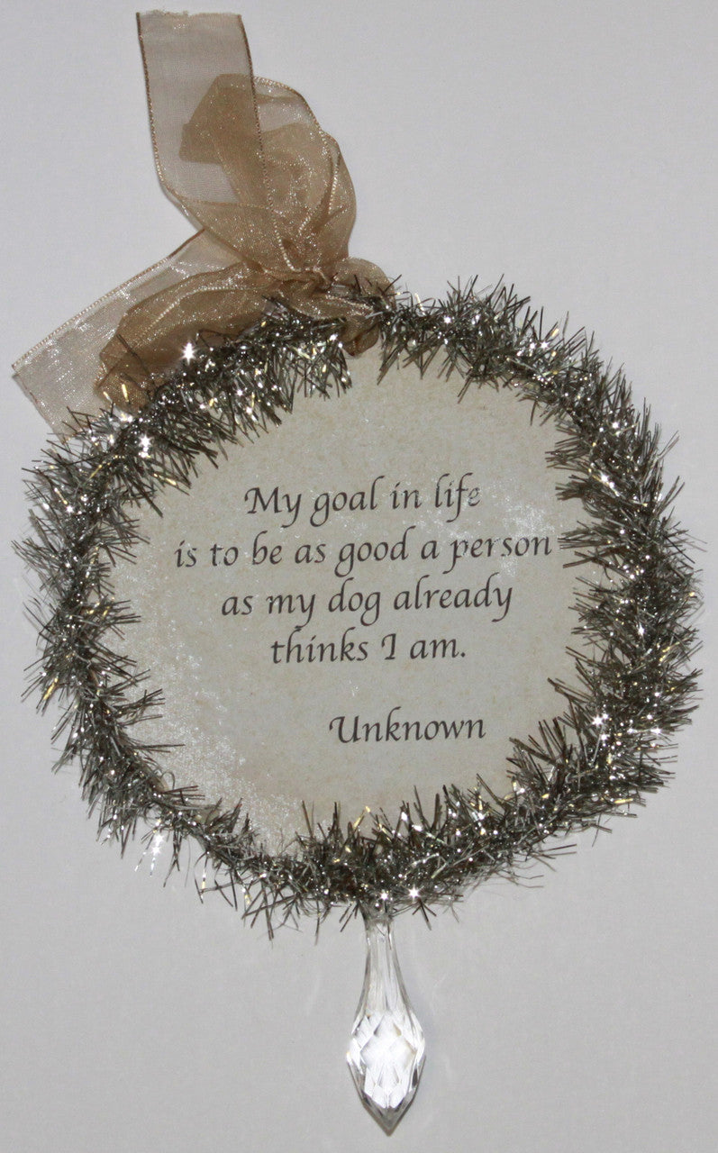 Rudolph & Me Dog Christmas Ornament - Doberman Pinscher (GW25) - Back